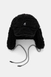Kangol căciulă FAUX SHEARLING UTILITY FLAP culoarea negru, K5356.BK001