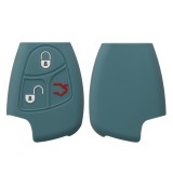 Husa Cheie Auto Kwmobile pentru Mercedes Benz 2-3 Butoane, Verde inchis, Silicon, KWM000008AT003C