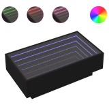 Cumpara ieftin Masuta de cafea cu LED, negru, 90x50x30 cm, lemn prelucrat