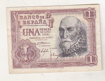 bnk bn Spania 1 peseta 1953 foto