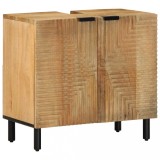 Dulap pentru chiuvetă baie maro 62x33x58 cm lemn masiv de mango