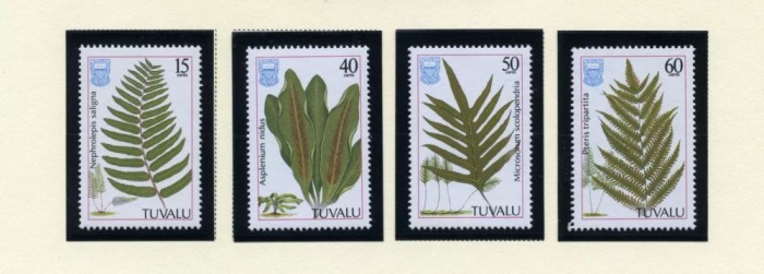 TUVALU -1987-FLORA-Serie completa de 4 timbre MNH