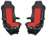 Set huse din piele ecologica pentru IVECO STRALIS S-WAY (2021-2025) Rosu Negru
