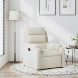 VidaXL Fotoliu rabatabil, crem, catifea 373509