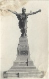 P3217N Fotografia machetei monumentului eroilor din județul Dorohoi din Primul Război Mondial de Spiridon Georgescu, Dorohoi, perioada interbelică