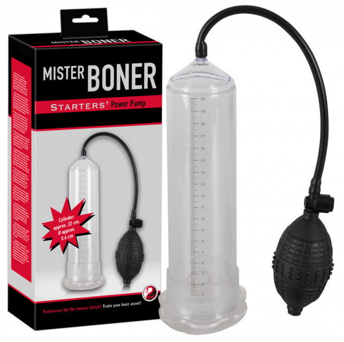 Starters Power Pump - Pompă Manuală pentru Penis, 22 cm