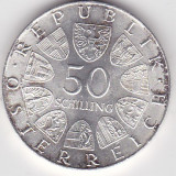 AUSTRIA 50 SCHILLING 1973, Europa, Argint