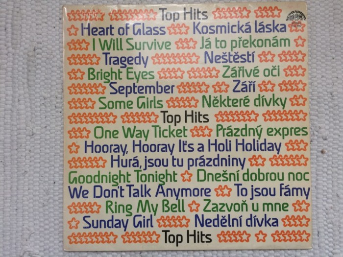 top hits supraphon various disc vinyl lp compilatie selectii muzica pop new wave disco funk dacne soul '80 VG+