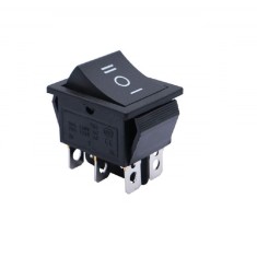 Buton 3 poziții ON-OFF-ON KCD4 negru 6 pini