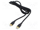Cablu USB 2.0 GEMBIRD Lightning - USB C, 1,5m, negru