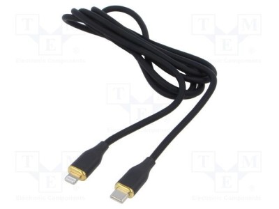Cablu USB 2.0 GEMBIRD Lightning - USB C, 1,5m, negru foto