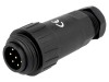 Conector Tata WEIPU WA22, 7 Pini, IP67, Aurit, 10A, 250V, Diametru Cablu 5-6.5mm