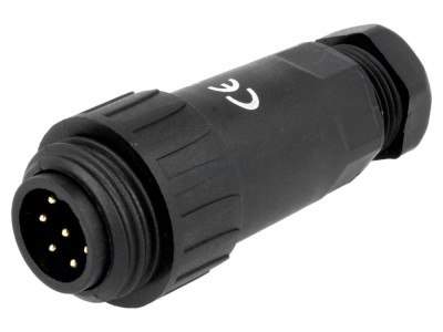 Conector tată IP67 7 pini aurit foto