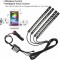 Kit 4 Lumini RGB cu AplicatieTelefon Bluetooth 12V 22 cm