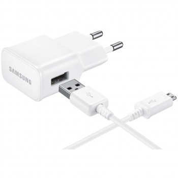 Samsung &amp;Icirc;ncărcător rapid de călătorie 2000mAh incl. Cablu de date USB alb EP-TA20EWE ECB-DU4EWE foto