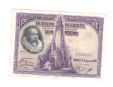 Bancnota Spania 100 pesetas 15 august 1928, circulata, stare buna