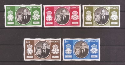 Monaco 1981- Nunta Regală de Argint - Prințul Rainer și Prințesa Grace, MNH foto