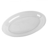 Platou Plastic, Oval, Transparent, Dimensiuni 40x28cm, Oem