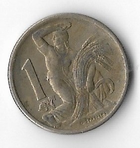 Moneda 1 koruna 1946 - Cehoslovacia