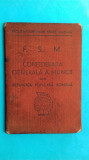 Bucuresti Carnet de Sindicat FSM 1944 Functionar Banca, Romania 1900 - 1950, Documente