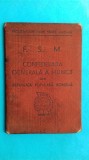 Bucuresti Carnet de Sindicat FSM 1944 Functionar Banca, Romania 1900 - 1950, Documente