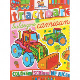 Tractoare, buldozere si camioane. Carte de colorat, Lizuka Educativ