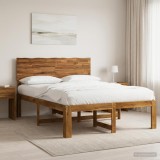 Cumpara ieftin Cadru de pat dublu cu spatar ROSTOCK natural 150 x 200 cm