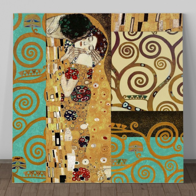 2 Tablouri Gustav Klimt, 40x40cm, calitate, nou!