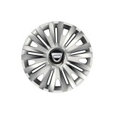 Set 4 capace roti Cu Inel Cromat Royal R15 Compatibil Cu Dacia