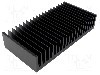 Radiator extrudat, aluminiu, 100x200mm, negru, FISCHER ELEKTRONIK, SK47/100/SA, T137124