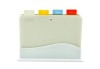 Set 4 tocătoare cu suport, plastic, multicolor, 33.6x9.2 cm, Oem