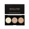 Paleta iluminatoare MAKEUP REVOLUTION 3 Radiant Lights Highlighter Palette - Beyond Radiance, 15g