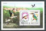 Haute Volta 1975 Birds, Albert Schweitzer, perf. sheet, used P.020, Stampilat