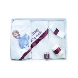 Trusou Botez, 6 Piese cu Text Imprimat "Cu drag de la nasi", Visiniu, Sofia - TB137