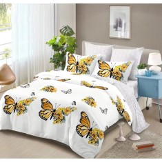 Lenjerie de pat dublu din finet, cu 4 fete de perna, Evia Home FN010/22