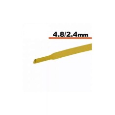 Tub termocontractibil galben 4.8mm/ 2.4mm 0.5m