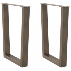 vidaXL Picioare de masă &icirc;n formă de V, 2 buc., oțel natural, 70x(72-73,3) cm