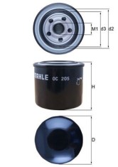 MAHLE OC 205 Filtru ulei foto