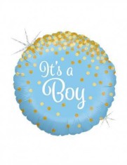 Balon Folie Rotund &quot;It&#039;s A Boy&quot; - 45x45 cm