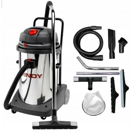 Aspirator de praf si lichide model WINDY 278 IF LAVOR, 2 motoare, putere 2400W, recipient colectare din INOX, volum 78L