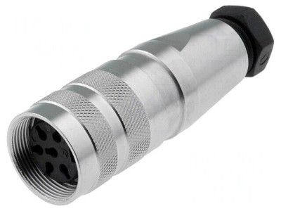Conector M16 Mufă Mamă 6 PIN 5A 300V Drept pentru Cablu foto