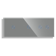 Panou Intrerupator Simplu + Simplu + Dublu cu Touch din Sticla LUXION SmartElectro IntelligentHouse foto