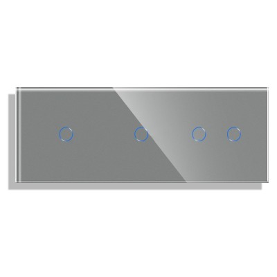 Panou Intrerupator Simplu + Simplu + Dublu cu Touch din Sticla LUXION SmartElectro IntelligentHouse foto
