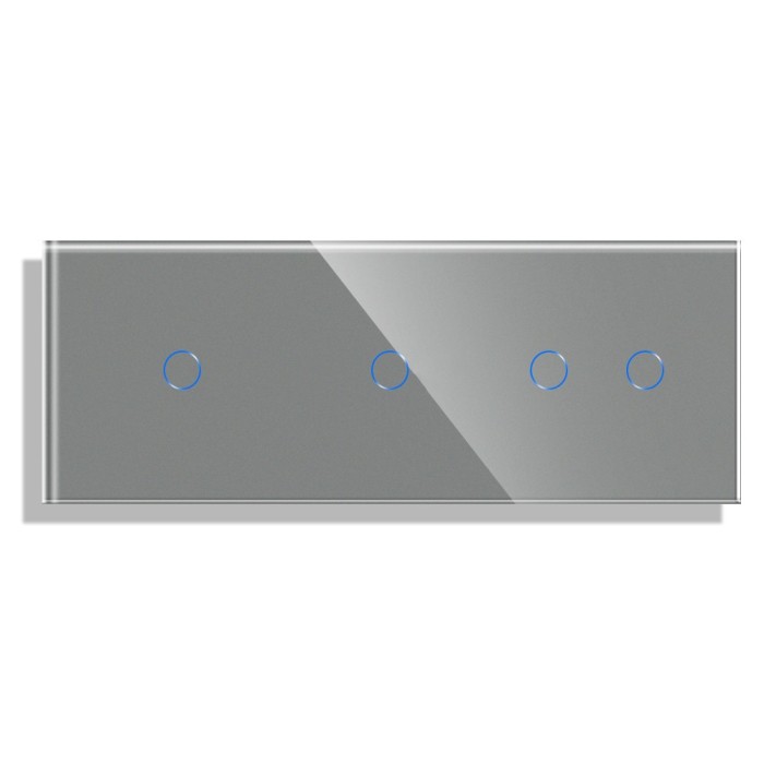 Panou Intrerupator Simplu + Simplu + Dublu cu Touch din Sticla LUXION SmartElectro IntelligentHouse