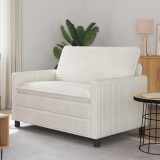 vidaXL Canapea Crem 126 x 81 x 87,5 cm Poliester 42028826