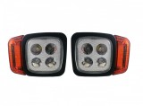 Cumpara ieftin Set faruri LED intermitent, potrivite pentru tractor, masina de recoltat, excavator, plug de zapada, etc. - 4 diode (12W, 1000 lm pentru fiecare lumin