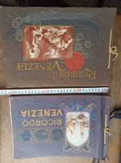 RICORDO DI VENEZIA, lot doua albume interbelice * FORMAT 32 * 22 CM