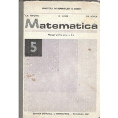 Matematic. Manual pentru clasa a V-a - Constantin P. Popovici