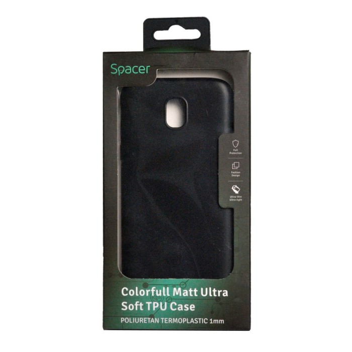 Husa Samsung J5 2017 (doar J530F) Spacer, negru, grosime 1 mm, material flexibil TPU, ColorFull Matt Ultra negru &quot;SPT-MUT-SA.J52017&quot;