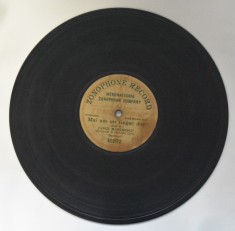 Jancu Iancu Marinescu - Mai am un singur dor / De acuma nu te-oi mai vedea - disc ebonita patefon/gramofon Zonophone Record